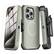 Front. Mybat Pro - MyBat Pro Maverick Series MagSafe Case with Holster and Tempered Glass for Apple iPhone 15 Pro Max (6.7) - Grey - Grey.