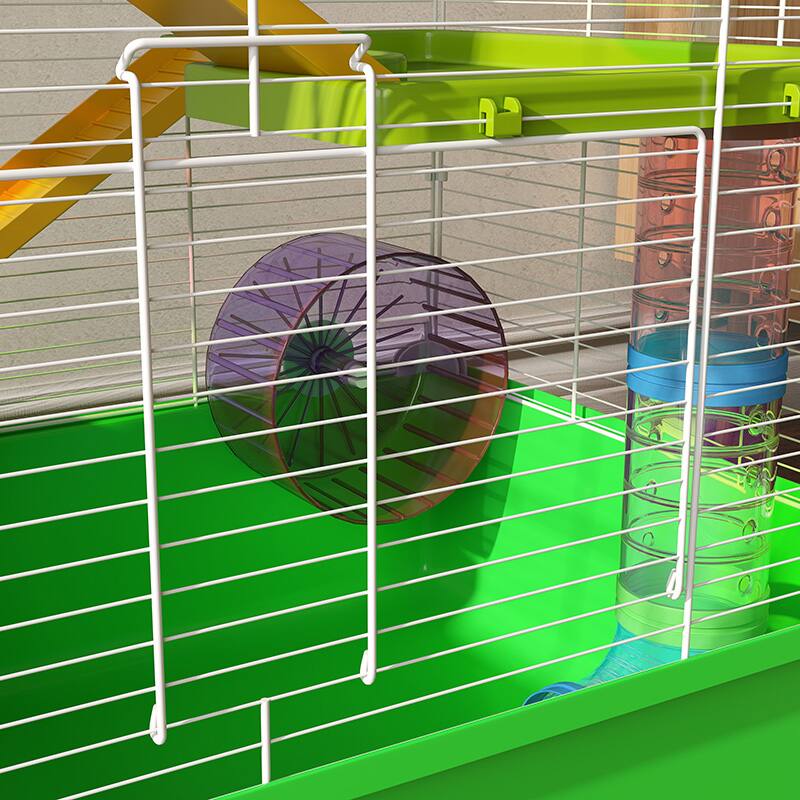 Angle. TinyHomie - PawHut 23 Green Extra Large 5Tier Hamster Cage Tubes Tunnels Accessories.