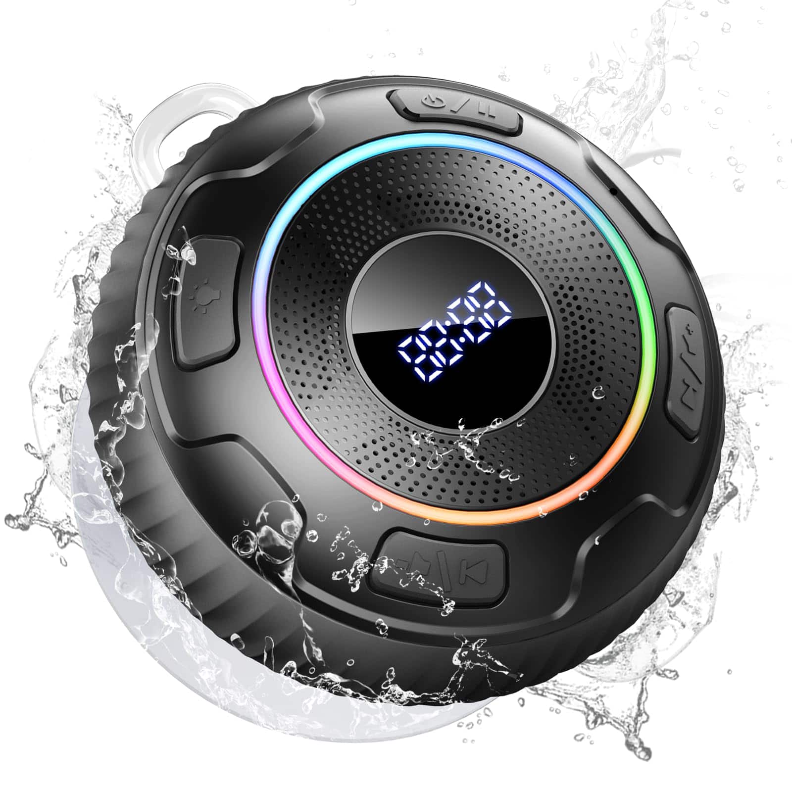 Dazzed Corner - Bluetooth Speaker, Waterproof Mini Wireless Speaker - Black
