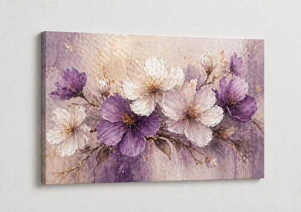 Front. FC Design - Large Canvas 24x36" Elegant Floral Blossom Art Painting Classic Wall Décor - MultiColor.