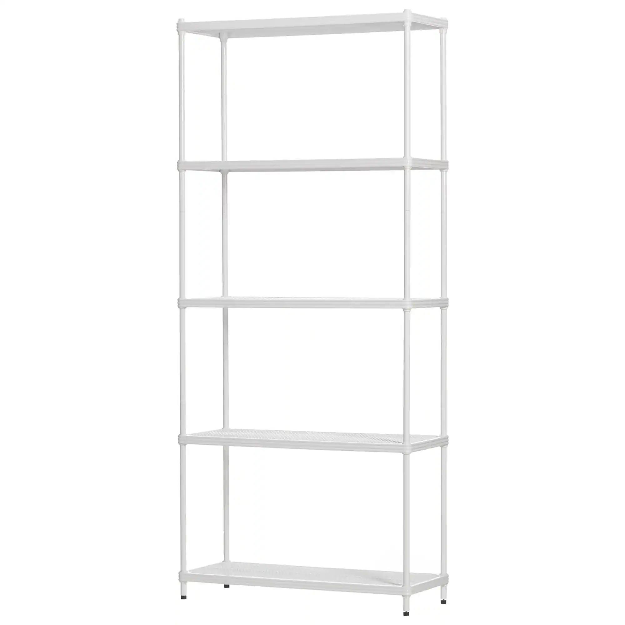 Front. Design Ideas - Design Ideas MeshWorks 5 Tier Metal Storage Shelving Unit Rack Bookshelf, White - White.
