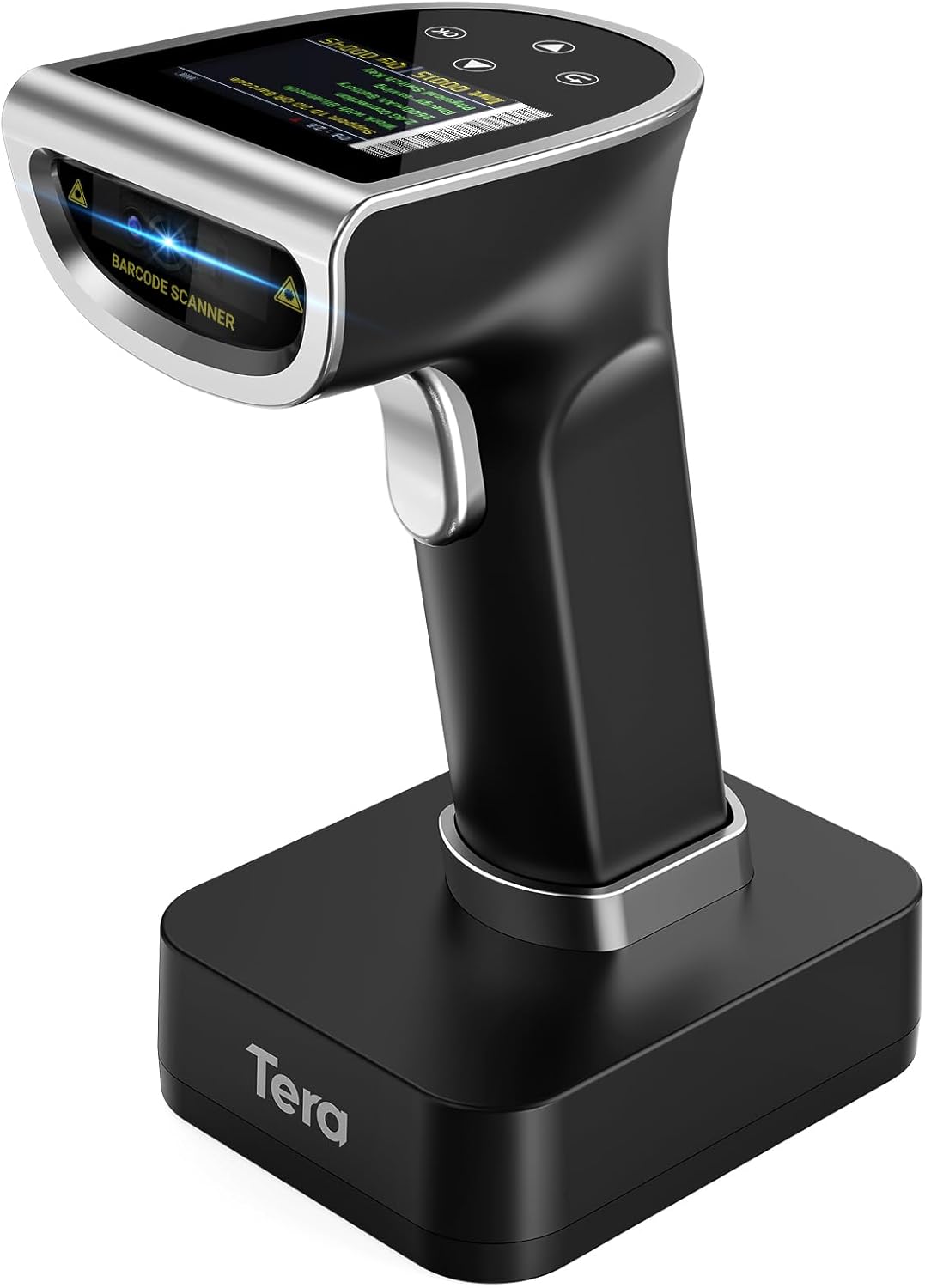 Tera - Wireless Barcode Scanner with Screen and Charging Cradle HW0015