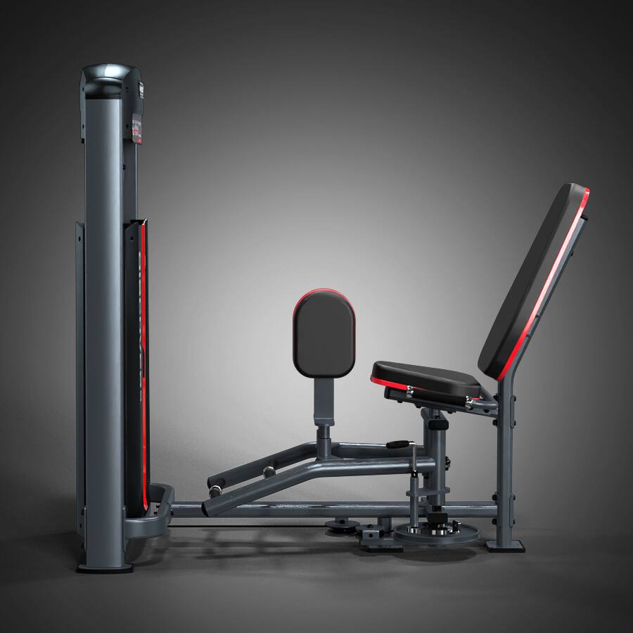 Back. HARISON - DISCOVER HR-G1067 Commercial Inner & Outer Thigh Machine with 225 LB Resistance, 287 LB Capacity - Black.