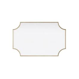 Elegant Kitchen and Bath - Notched Metal Mirror 27x42 inch - Brass