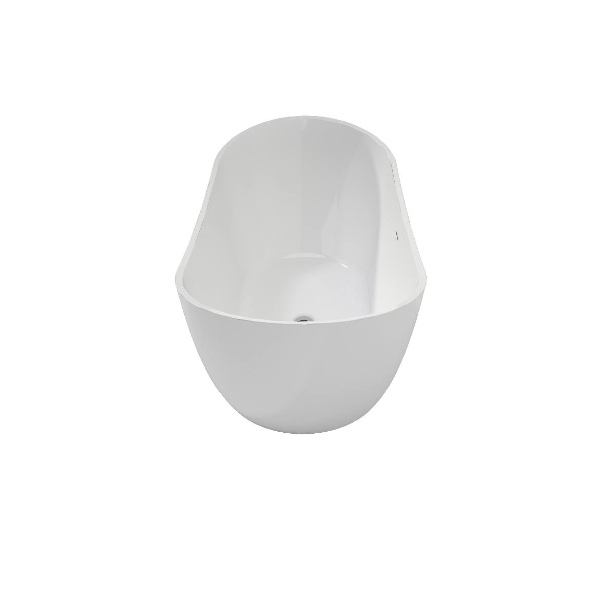 Back. Loheer - Loheer Acrylic Freestanding Soaking Bathtub in Gloss White, 60 x 29 Inch Stand Alone Tub - Gloss White.