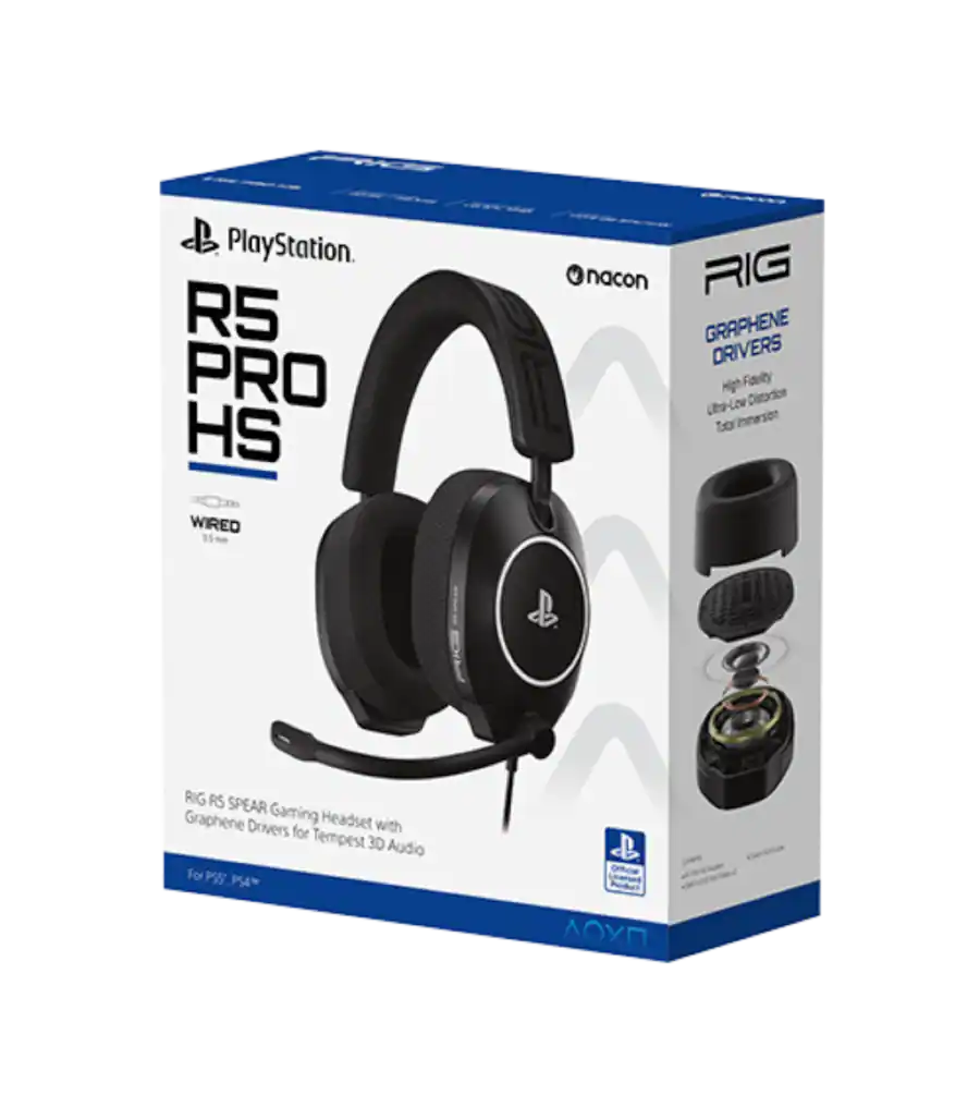 RIG R5 SPEAR PRO HS Wired Over Ear Gaming Headset with Graphene Drivers ...