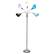 Alt View 13. Simple Designs - Simple Designs 5 Light Adjustable Gooseneck Floor Lamp - Silver/Blue Shades.