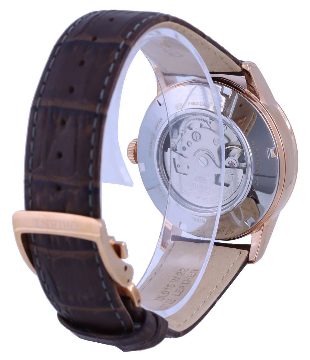 F6B2-UA  
JAPAN  
ORIENT  
WATER RESISTANT  
STEEL  
22MM  
LEATHER  
UL15  
15