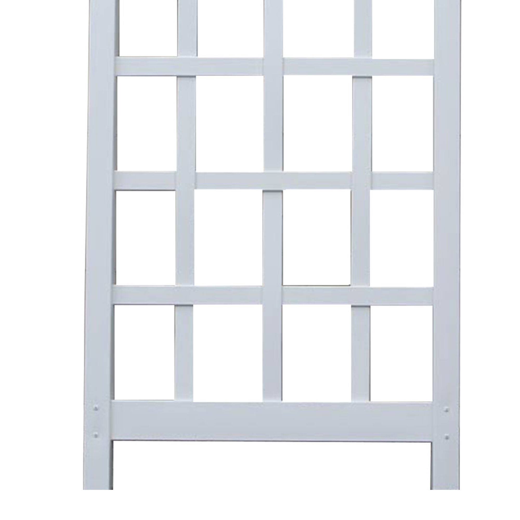 Alt View 5. Dura-Trel - Dura-Trel Cambridge 28 x 75 Inch PVC Vinyl Outdoor Garden Patio Trellis, White - White.