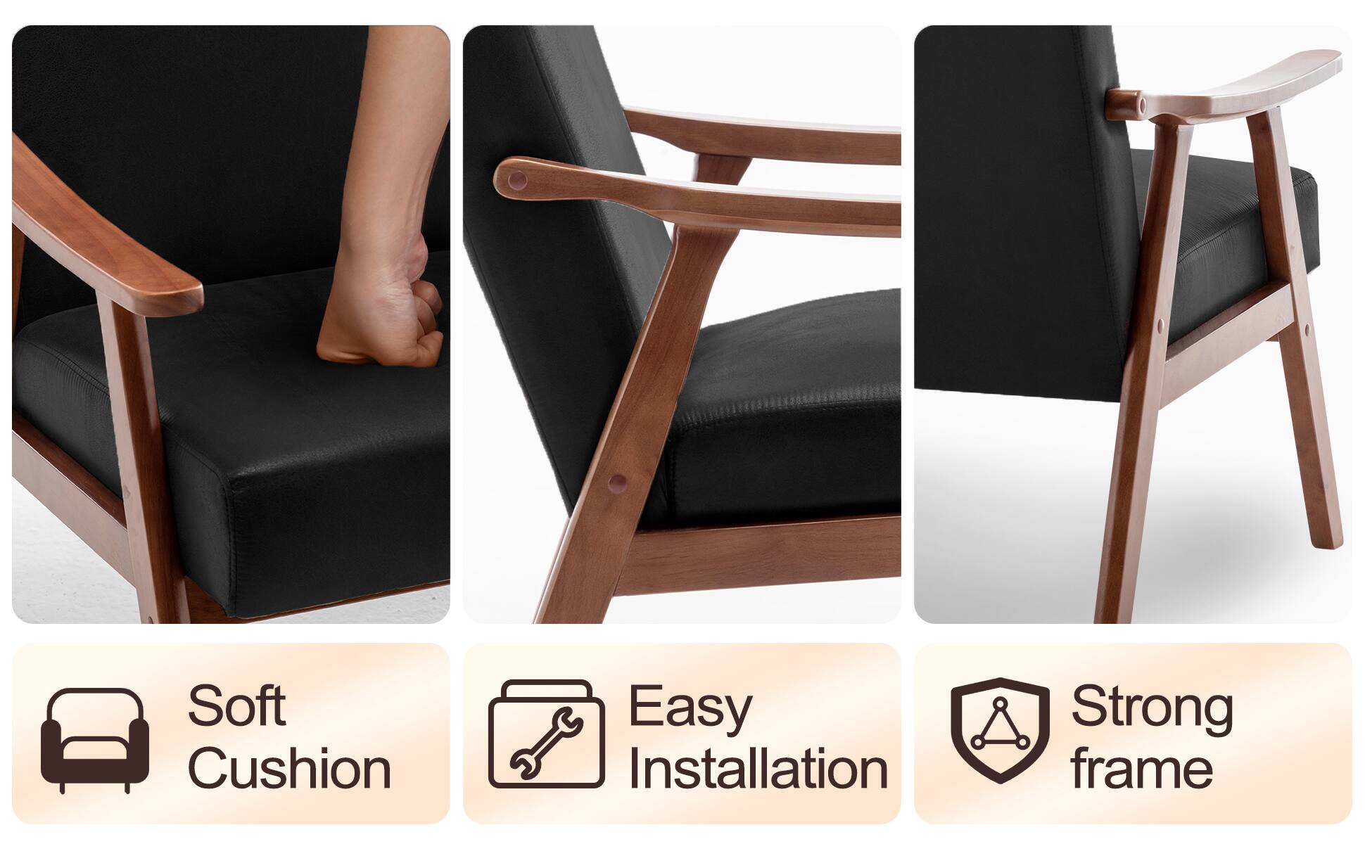 - Soft Cushion
- Easy Installation
- Strong frame