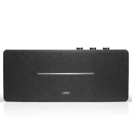Front. Edifier - D12 Bluetooth Tabletop Speaker Bluetooth Wireless Computer Speaker 70W RMS with Subwoofer Line Out - Black.