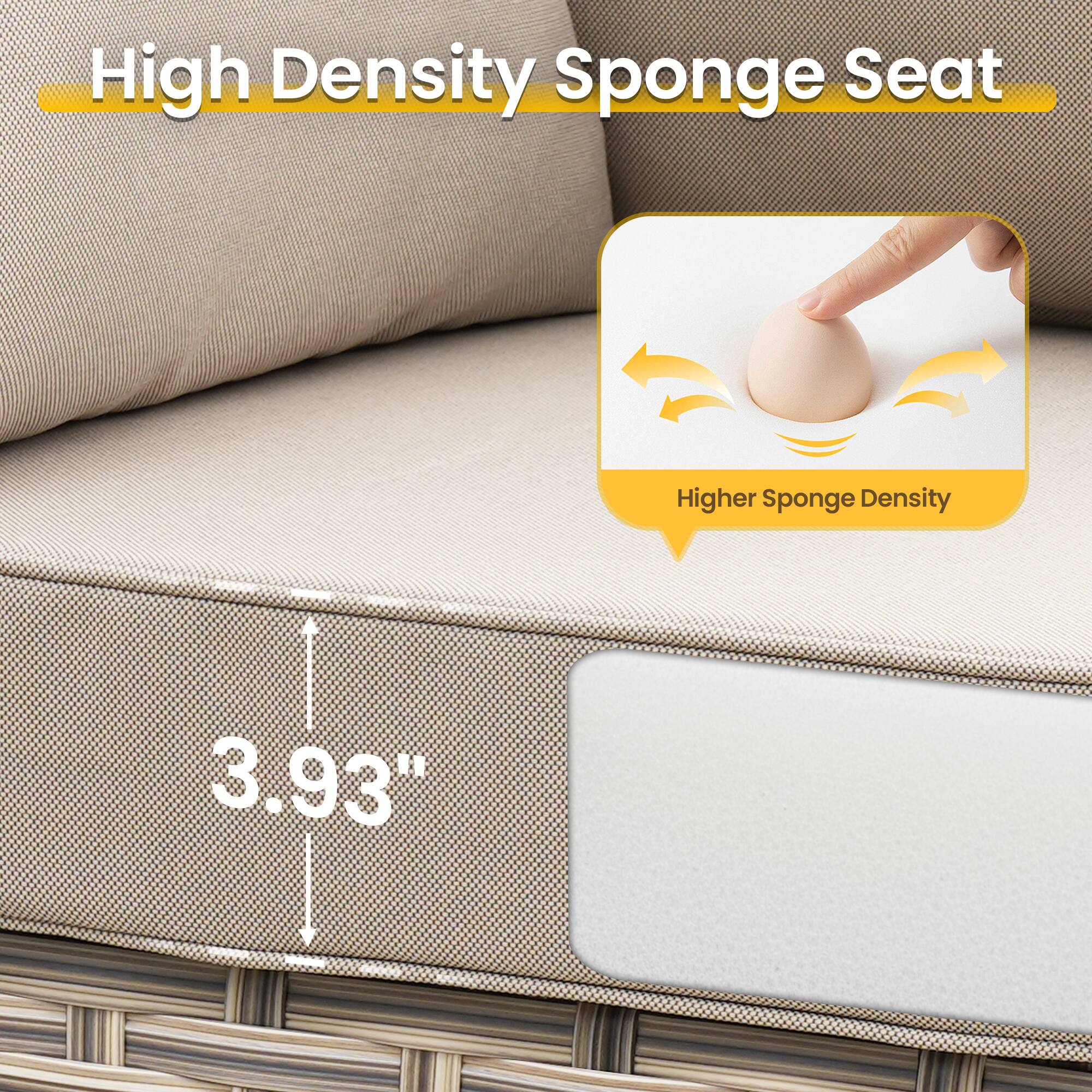 High Density Sponge Seat  
Higher Sponge Density  
3.93"