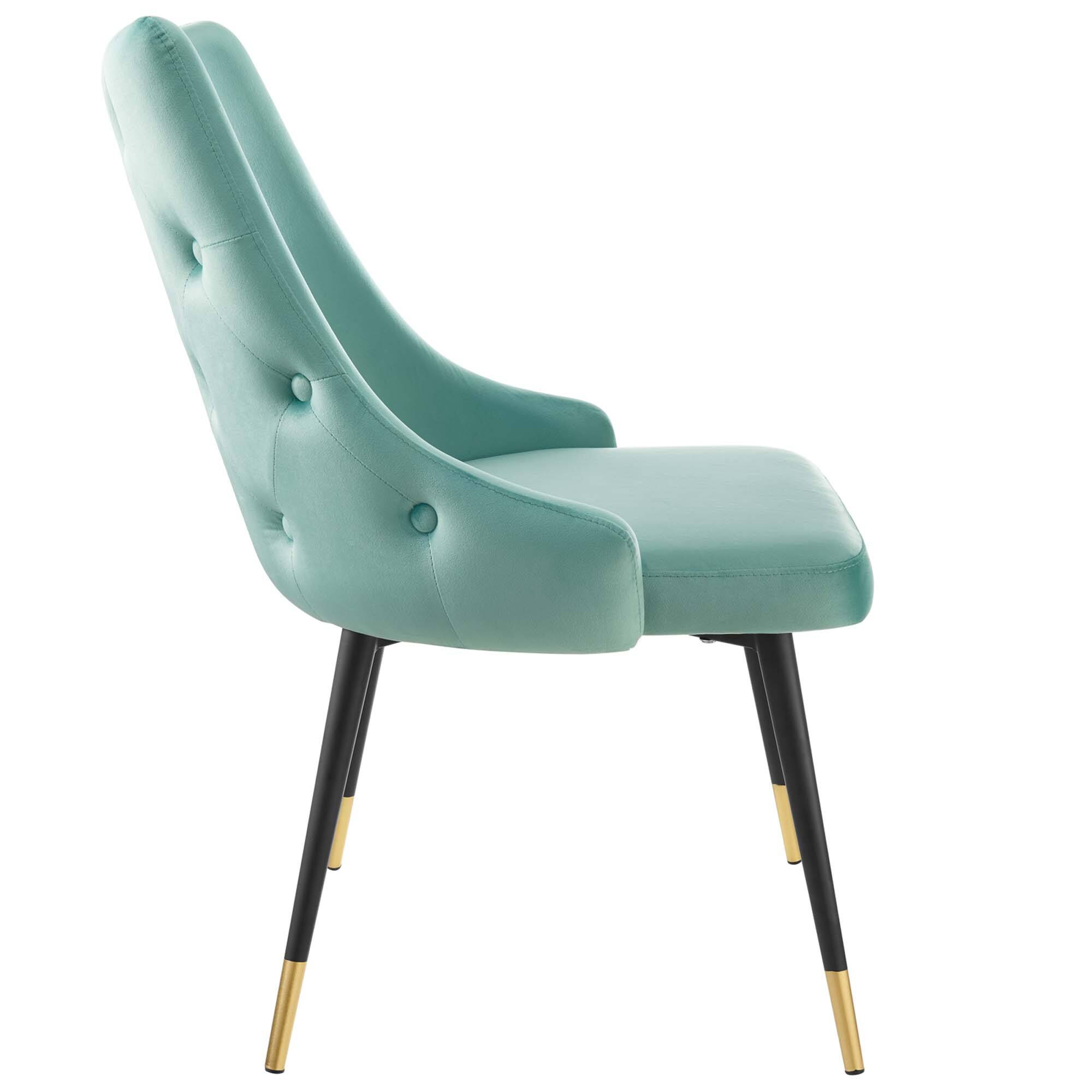 Alt View 1. Modway - Adorn Tufted Performance Velvet Dining Side Chair by Modway - Mint.