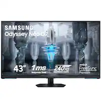 Samsung - Odyssey Neo G7 43" Mini 4K UHD 1ms AMD FreeSync Premium Pro Smart Gaming Monitor with HDR600 - Black - Front_Zoom