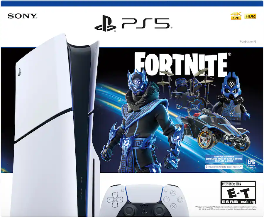 PlayStation Slim Console Fortnite Cobalt Star Bundle PlayStation