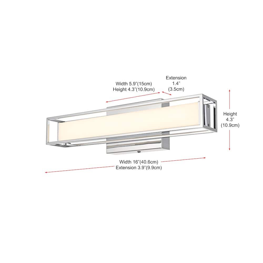 Living District - Aden 16 Inch Led Wall Sconce In - Chrome price history on PriceWatchPro