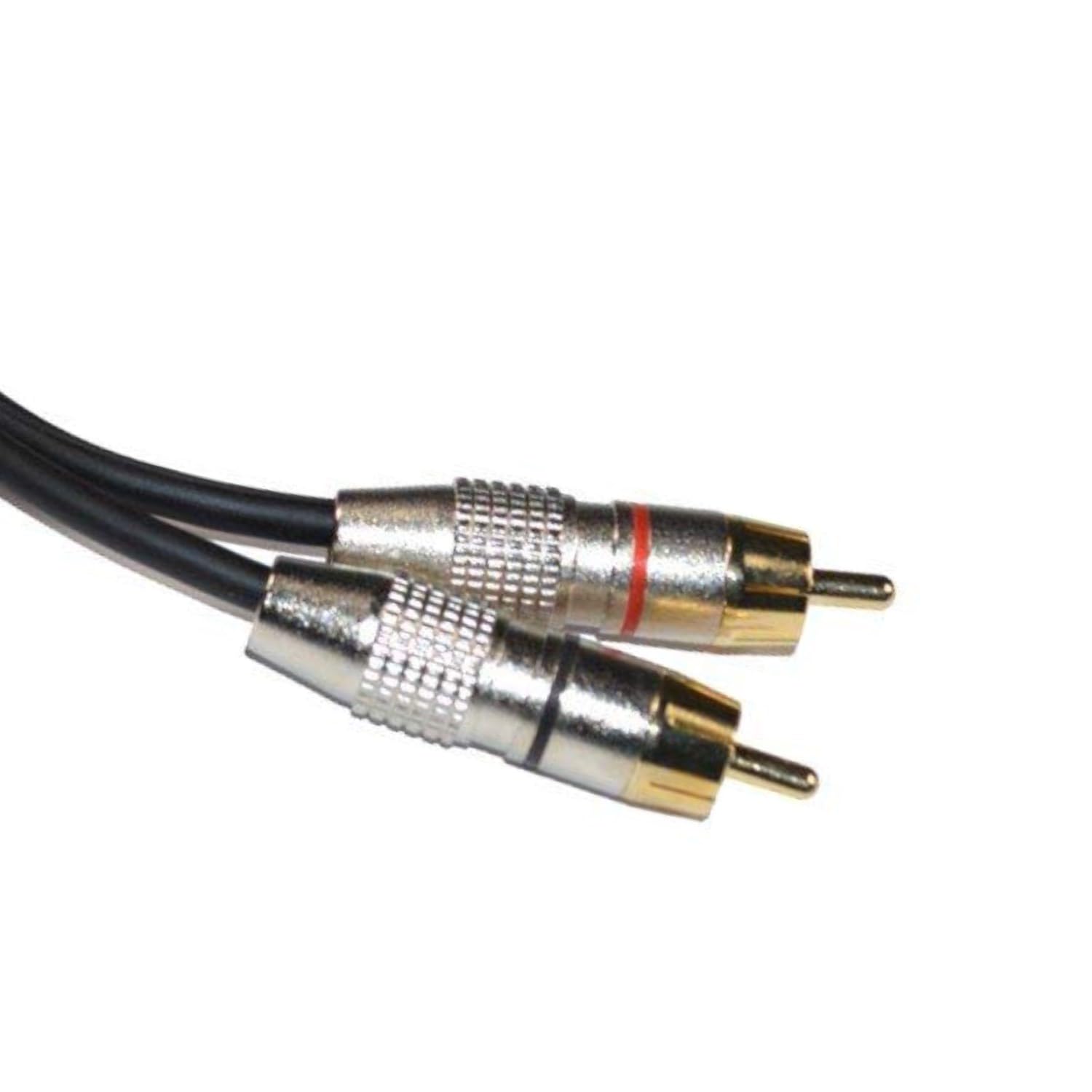 Angle. HQRP - Dual XLR Male to Dual RCA Male Audio Patch Cable 6 ft 3-Pin Balanced to Phono - Black.