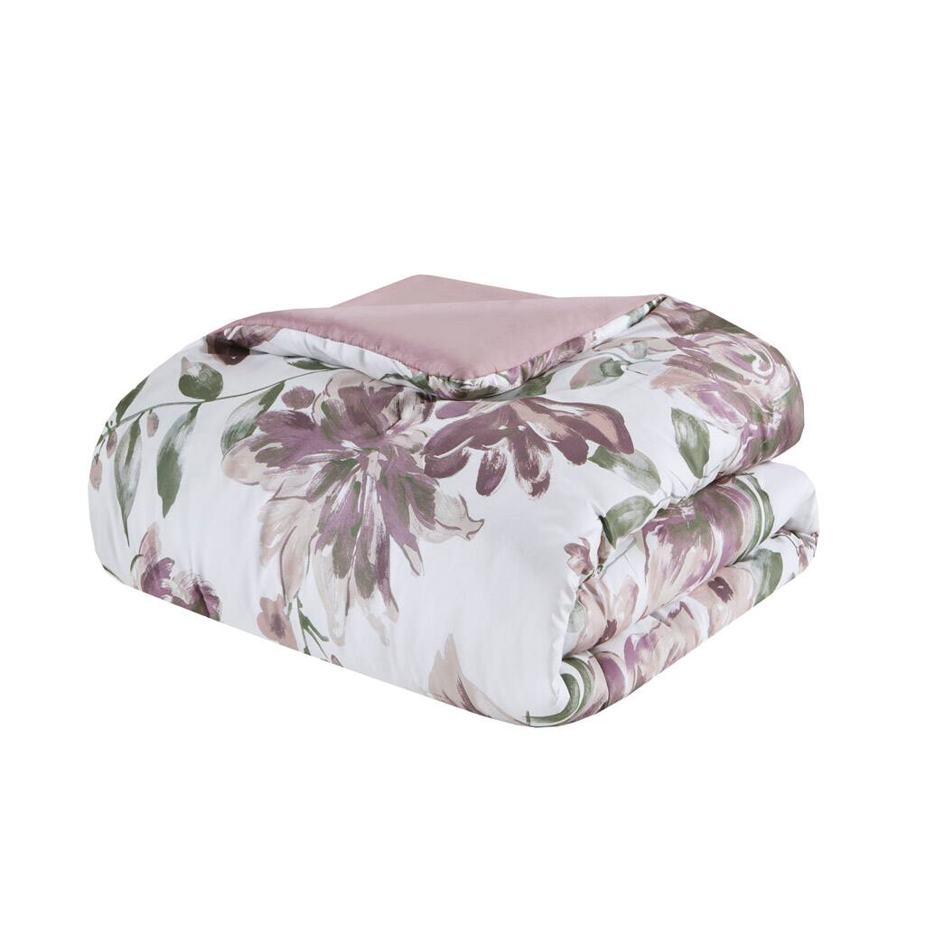 Alt View 3. Gracie Mills - Gracie Mills Mckay Floral Elegance: Comforter and Sheet Ensemble - Mauve.