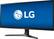 Left. LG - 34" IPS LCD UltraWide FHD FreeSync Monitor (DisplayPort, HDMI) - Black.