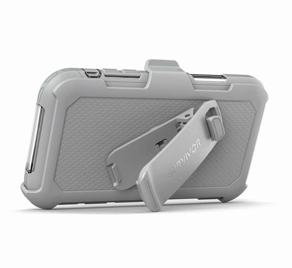 survivor extreme case for apple iphone x/xs - gray/white