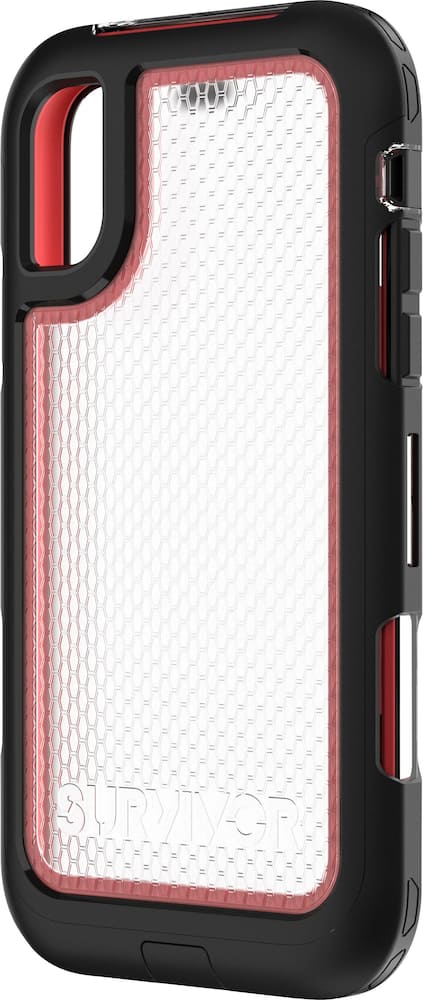 survivor extreme case for apple iphone x/xs - black/red survivor extreme case for apple iphone x/xs - black/red