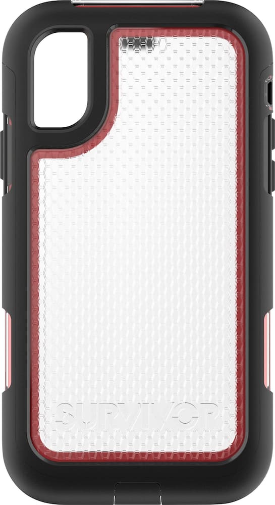 survivor extreme case for apple iphone x/xs - black/red survivor extreme case for apple iphone x/xs - black/red