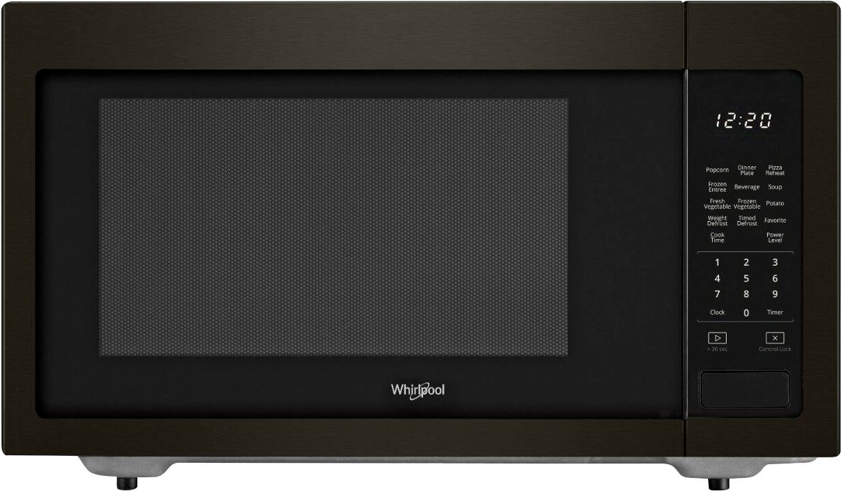 Zoom in on Front Zoom. Whirlpool - 1.6 Cu. Ft. Microwave with Sensor Cooking - Black stainless steel.