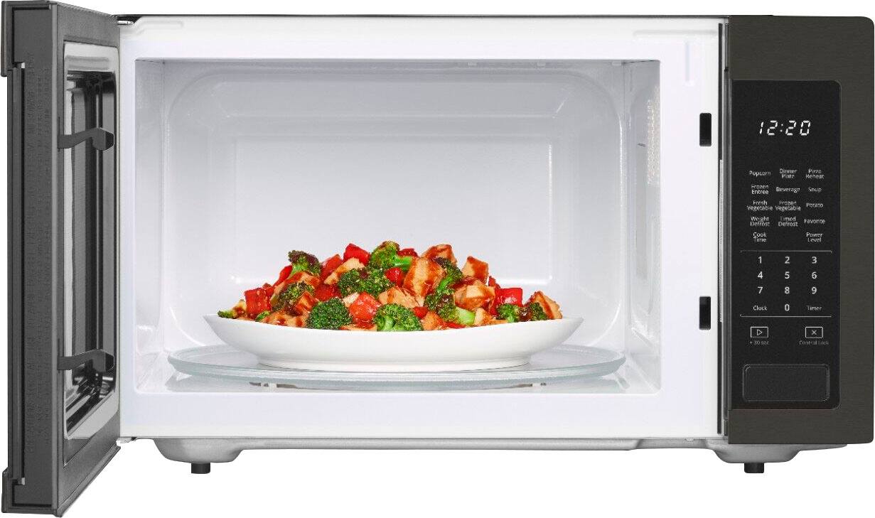 Zoom in on Alt View Zoom 11. Whirlpool - 1.6 Cu. Ft. Microwave with Sensor Cooking - Black stainless steel.