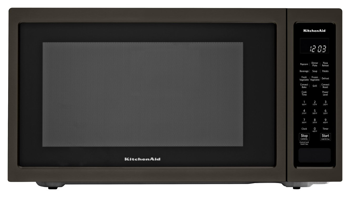 Zoom in on Front Zoom. KitchenAid - 1.5 Cu. Ft. Convection Microwave with Sensor Cooking and Grilling - Black stainless steel.