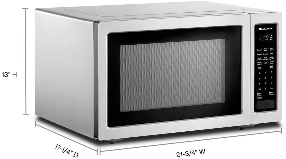 Zoom in on Alt View Zoom 14. KitchenAid - 1.6 Cu. Ft. Microwave with Sensor Cooking - Stainless steel.