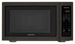 KitchenAid - 1.6 Cu. Ft. Microwave with Sensor Cooking - Black stainless steel - Front_Standard