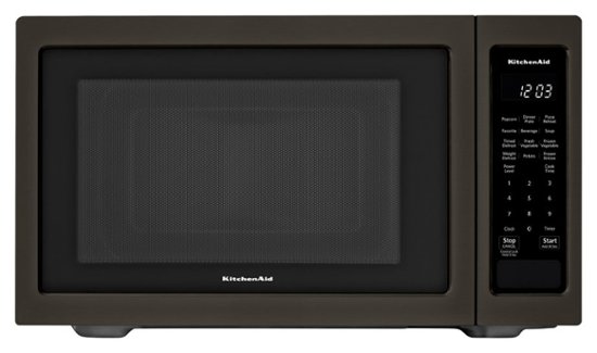 Front Zoom. KitchenAid - 1.6 Cu. Ft. Microwave with Sensor Cooking - Black Stainless Steel.