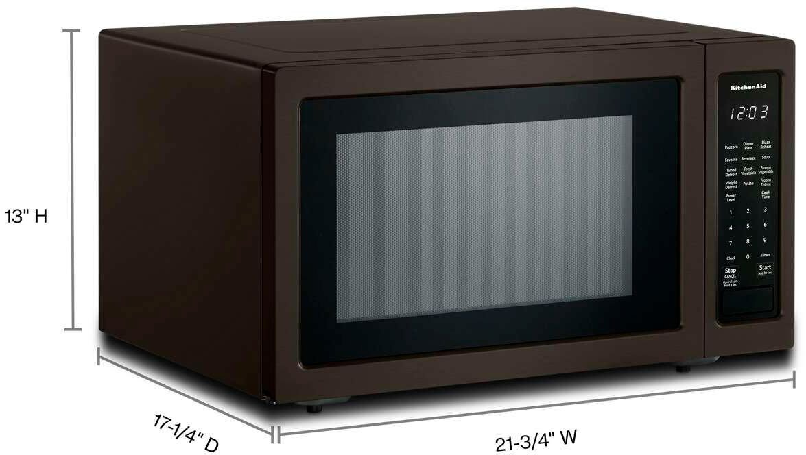 Zoom in on Alt View Zoom 14. KitchenAid - 1.6 Cu. Ft. Microwave with Sensor Cooking - Black Stainless Steel.
