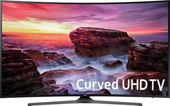 Samsung - 55" Class (54.6" Diag.) - LED - Curved - 2160p - Smart - 4K Ultra HD TV - Front_Zoom