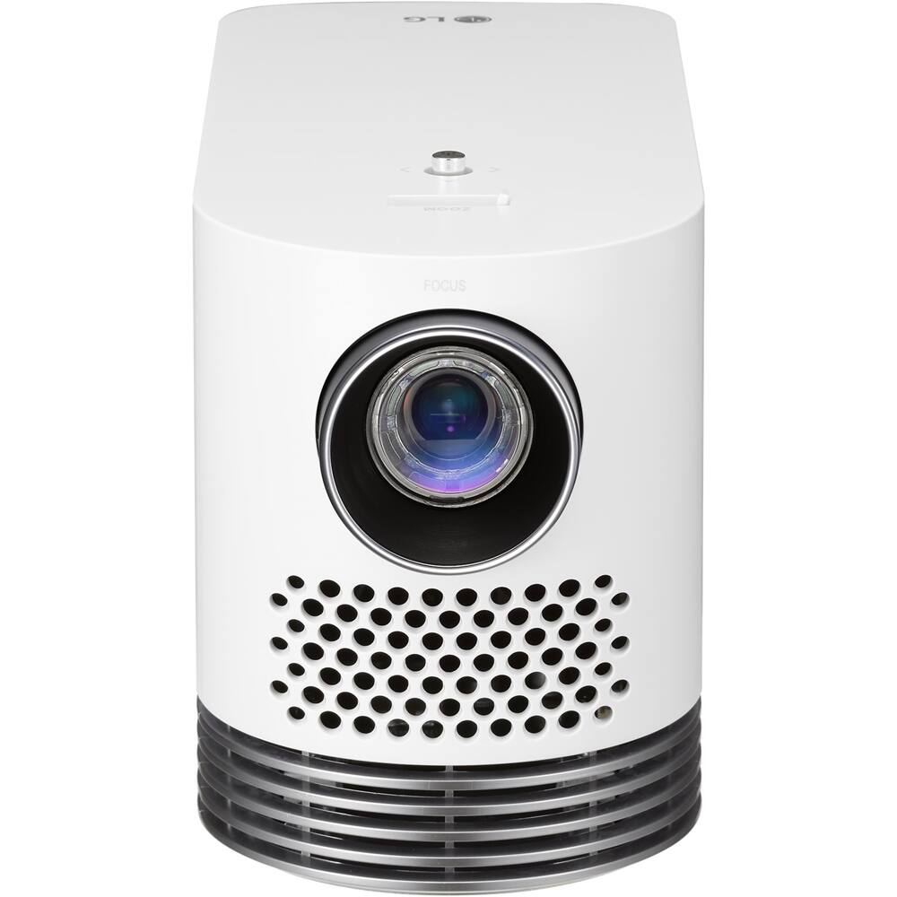 Front. LG - HF80JA 1080p Wireless Smart DLP Projector - White.