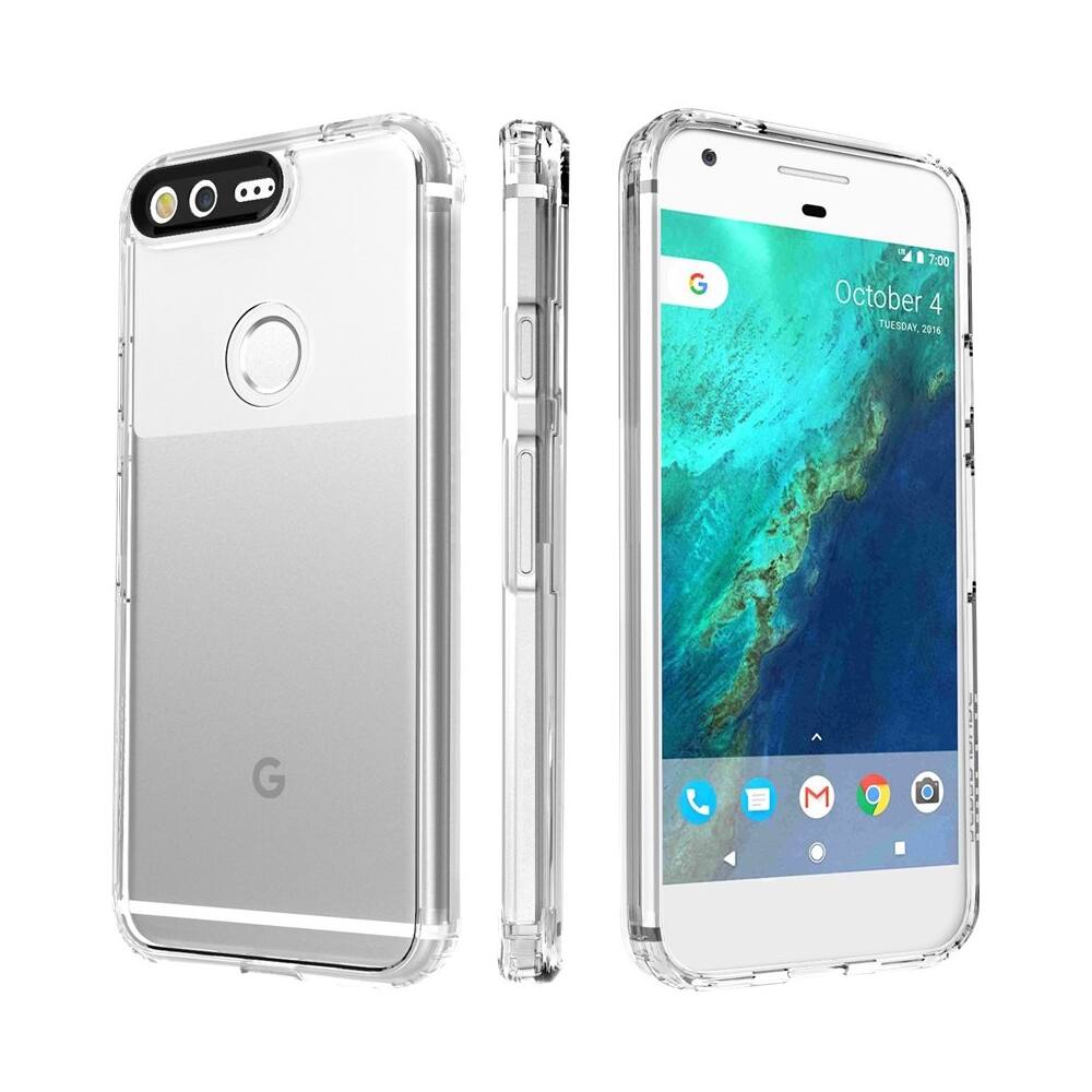 Alt View 13. SaharaCase - Case with Glass Screen Protector for Google Pixel - Crystal.