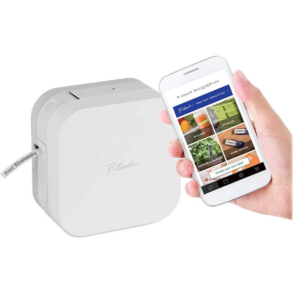 Alt View 12. Brother - P-touch CUBE, Smartphone Dedicated Label Maker with Bluetooth Wireless Technology - White.