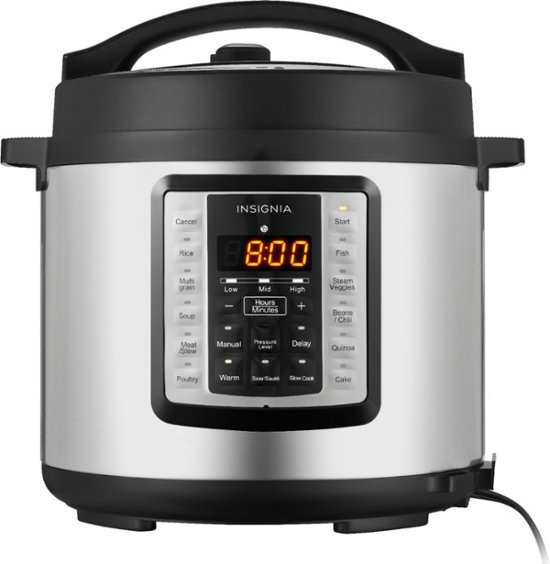 Insignia™ - 6-Quart Multi-Function Pressure Cooker - Stainless Steel - Front_Zoom