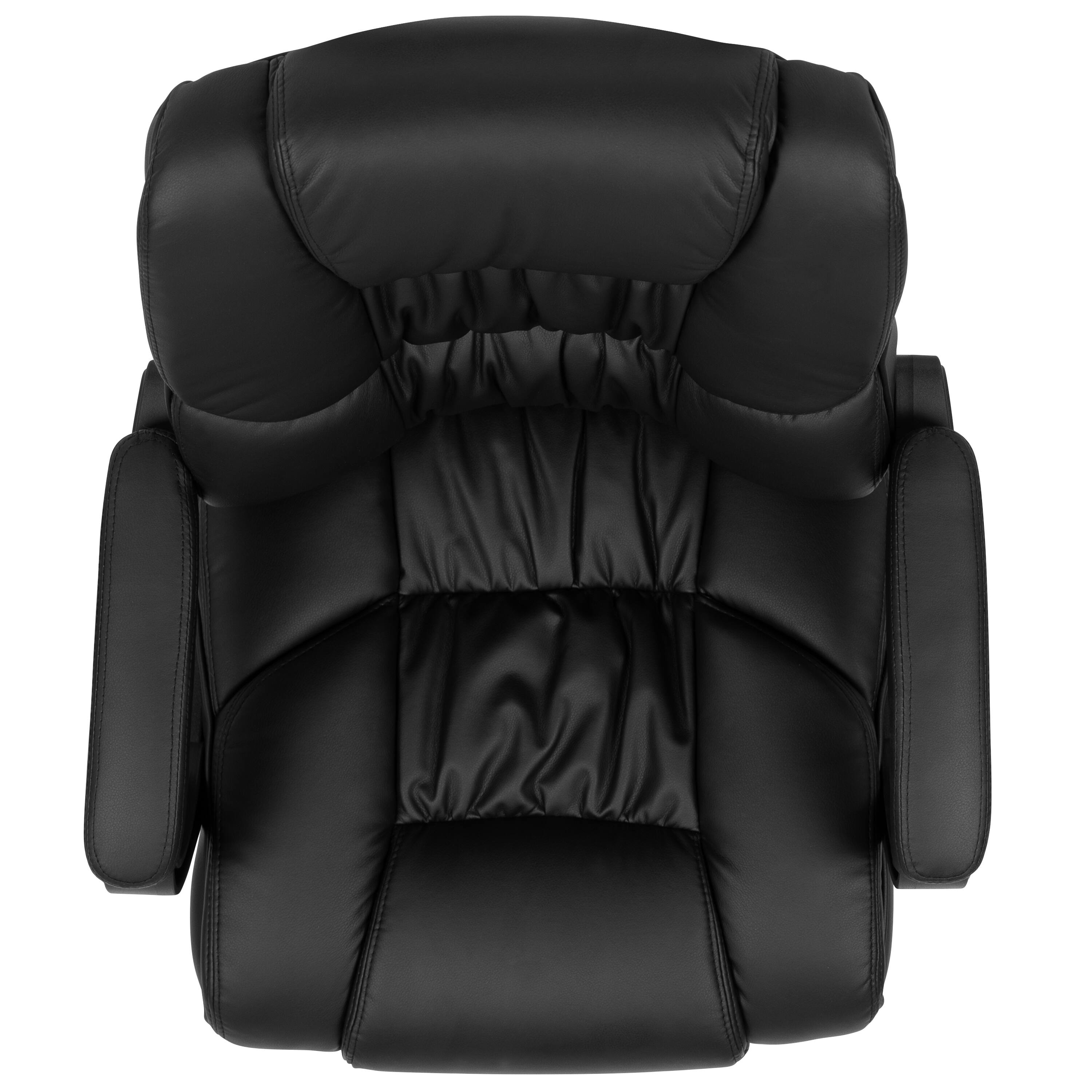 Alt View 8. Emma + Oliver - Big & Tall 400 lb. Rated LeatherSoft Office Chair - Desk Chair - Black.