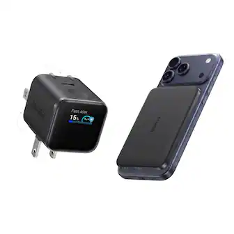 Anker - Nano Power Bank (5K, MagGo, Slim) + Nano Charger (45W, Smart Display, 180° Foldable)