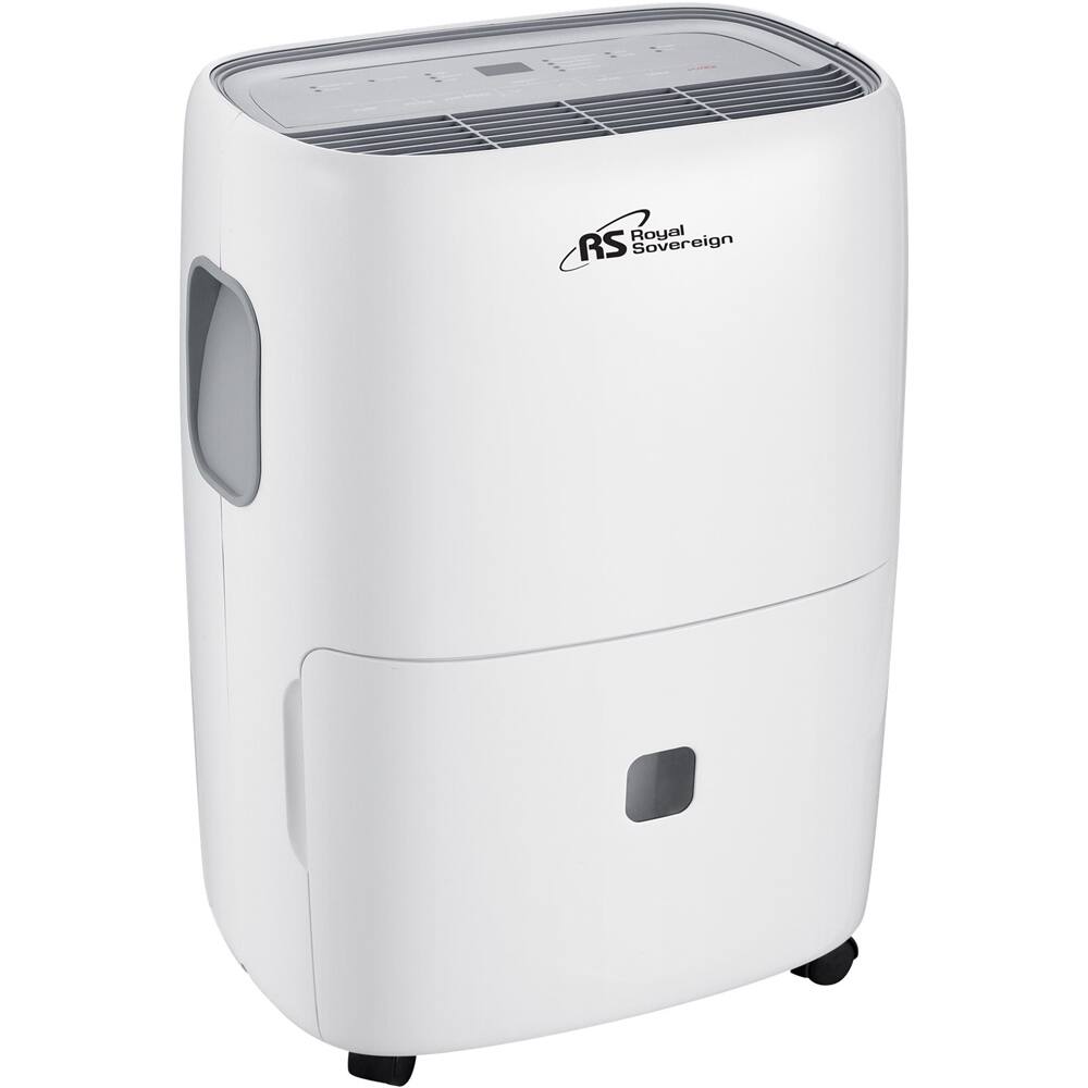 Front. Royal Sovereign - 30-Pint Portable Dehumidifier - White.
