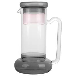 Jay Import - Pink Borosilicate Pitcher Set 31.11 OZ - Gray