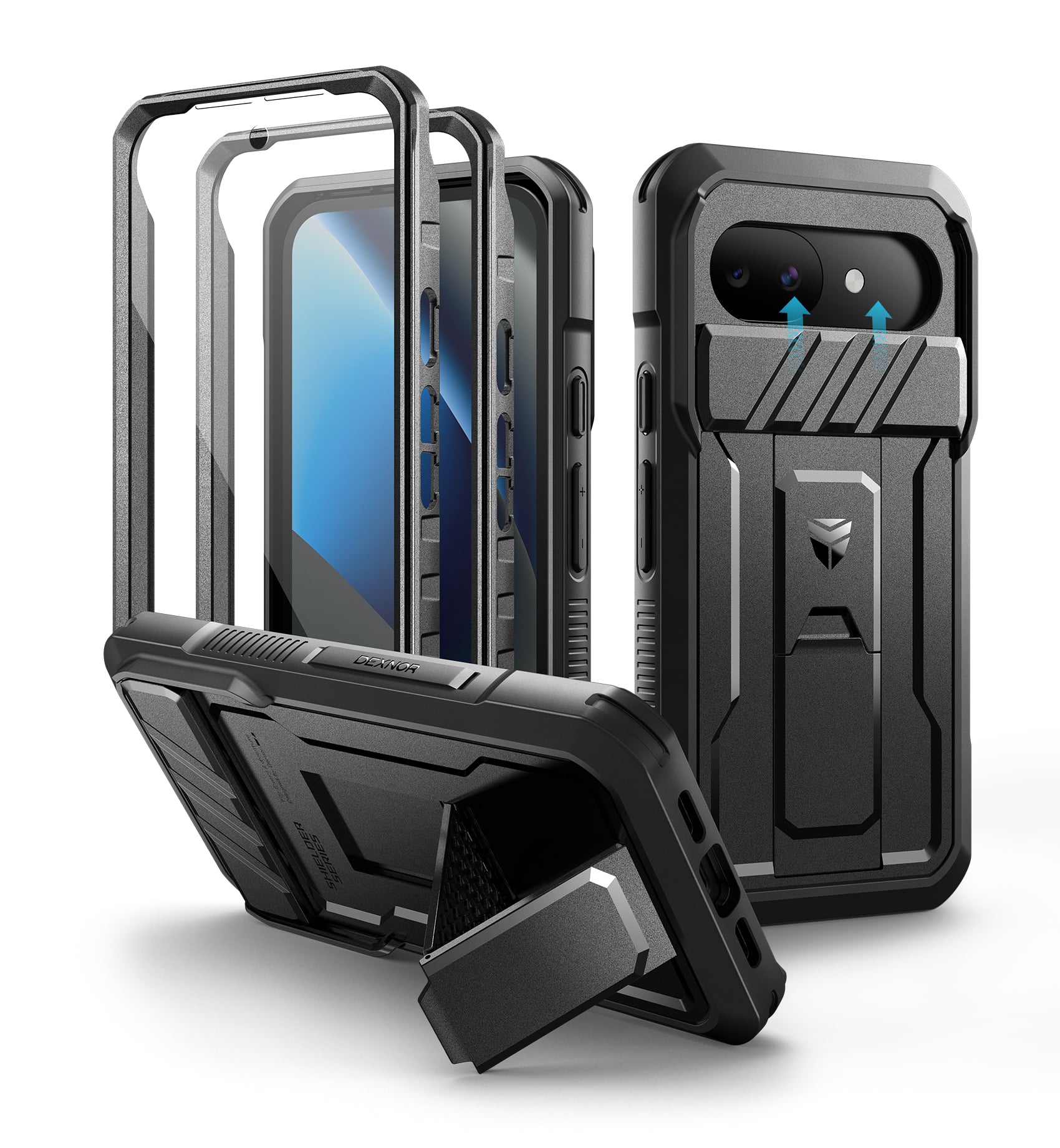 Dexnor - Phone Case for Google Pixel 10a with Camera Cover, 2 Front Frames, Screen Protector, Full-Body Shockproof Bumper Cover - Black price history on PriceWatchPro