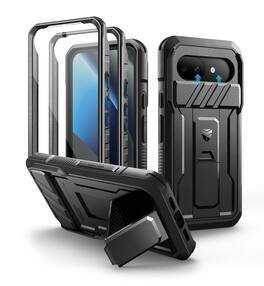 Dexnor - Phone Case for Google Pixel 10a with Camera Cover, 2 Front Frames, Screen Protector, Full-Body Shockproof Bumper Cover - Black