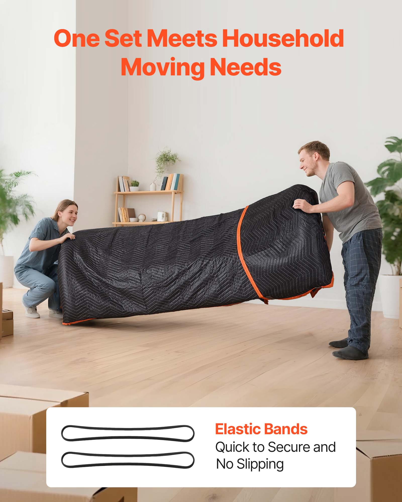 One Set Meets Household Moving Needs

Elastic Bands
Quick to Secure and No Slipping