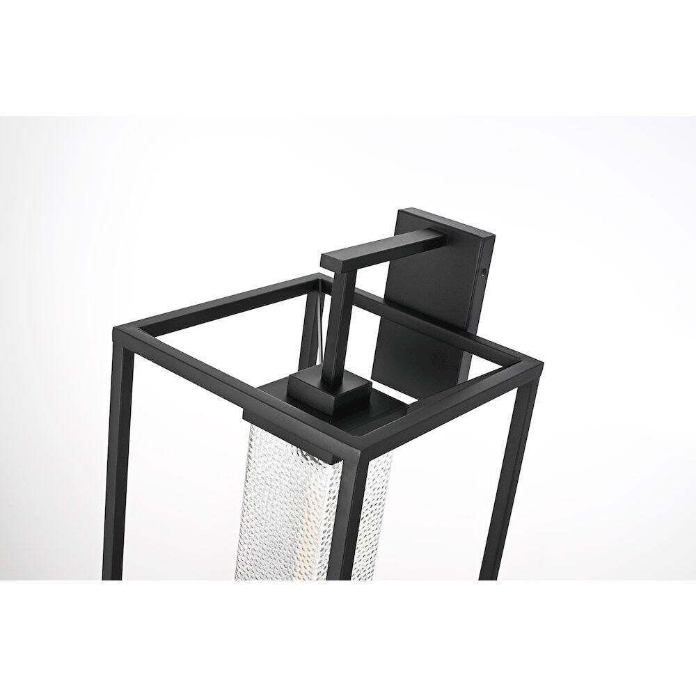 Alt View 1. Elegant Lighting - Willington 12 Inch Outdoor Wall Sconce In Black - Black.