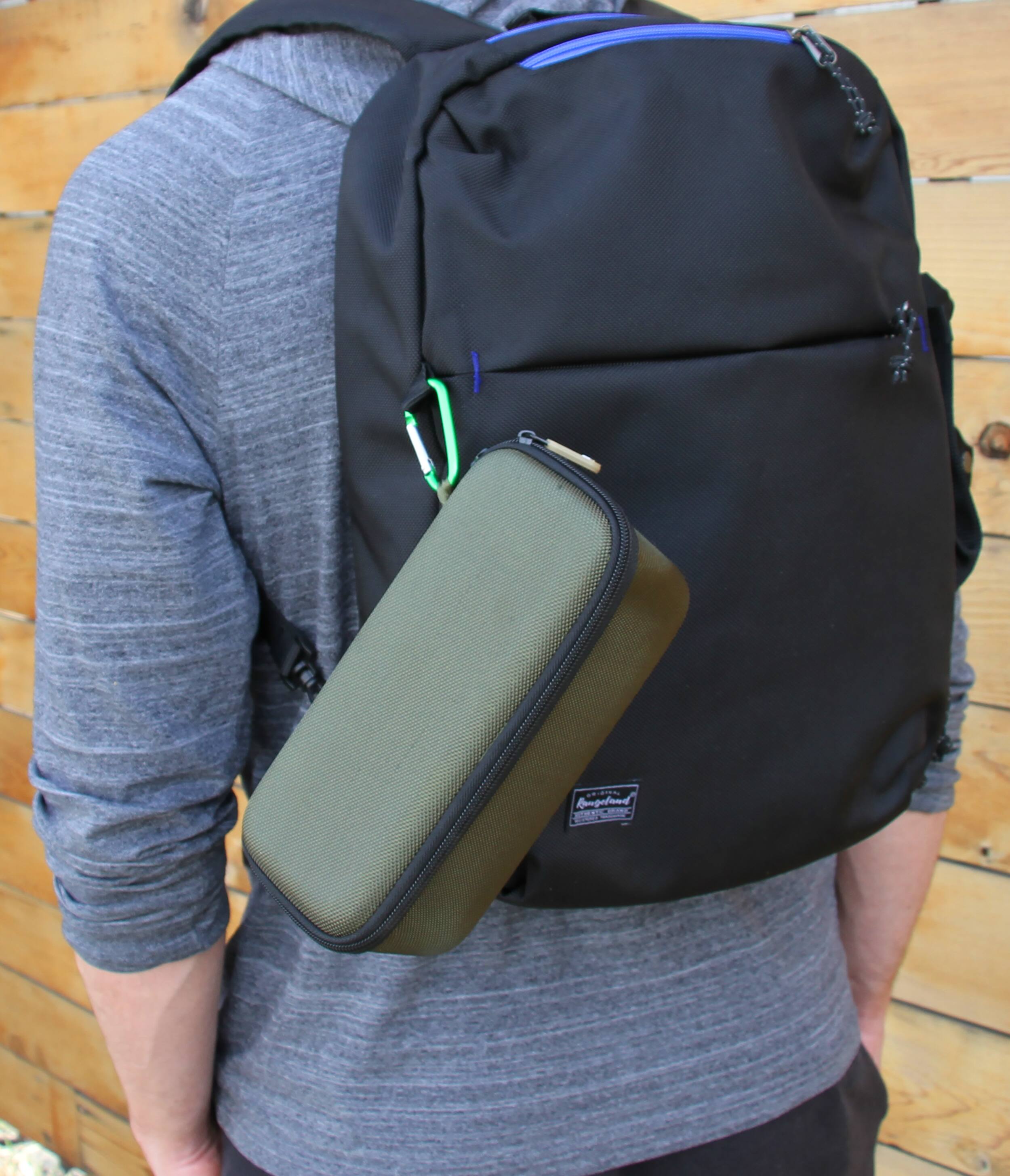 Alt View 1. CASEMATIX - Rugged Carry Case Fits Bose Soundlink FlexPortable  Bluetooth Speaker and Charge Cable, Impact Resistant With Carabiner - Green.