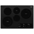 Whirlpool - 30 in. Wide 5 element Built-In Electric Cooktop with FlexHeat Dual Radiant Element - Black