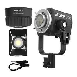 Aputure - STORM 80c 80W Tunable Color Compact Point Source Black Fixture Bundle