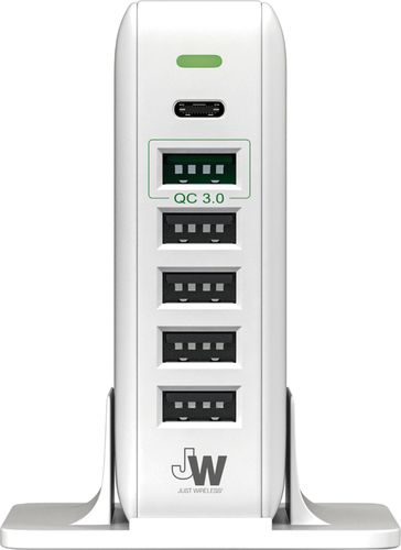 Just Wireless - 6-Port USB Charging Station - White was $39.99 now $27.99 (30.0% off)